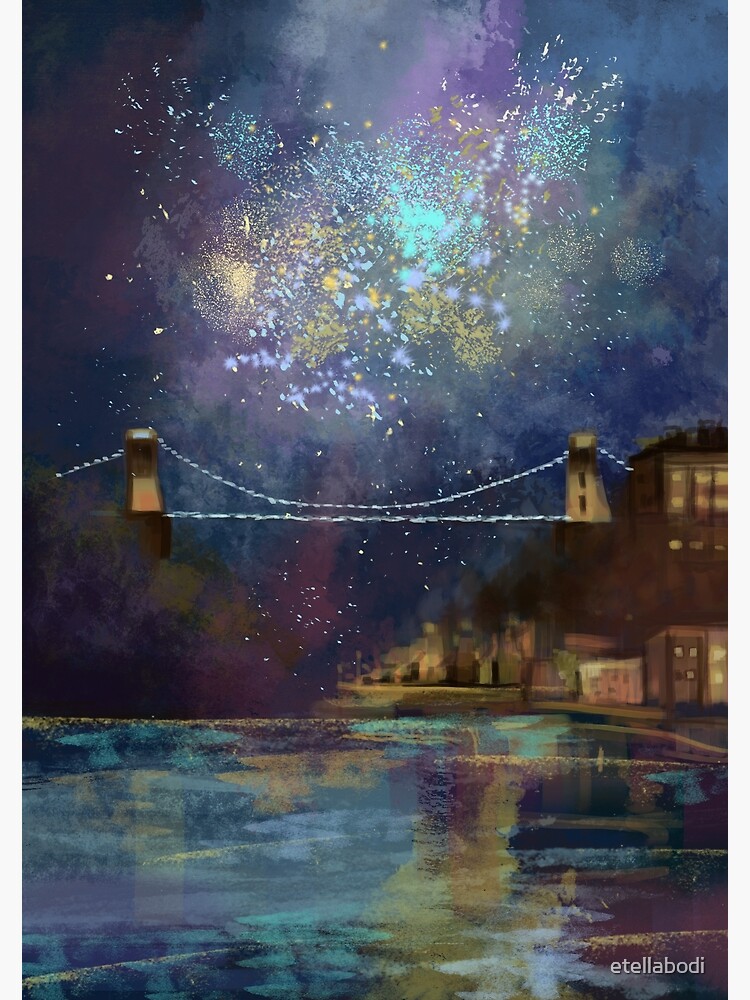 "Bristol fireworks" Poster by etellabodi Redbubble