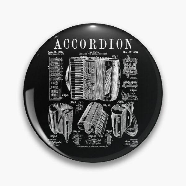 Item preview, Accordion Player Accordionist Instrument Vintage Patent designed and sold by GrandeDuc.