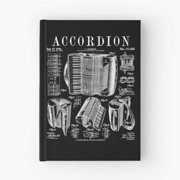 Artikelvorschau, Akkordeonspieler Akkordeonist Instrument Vintage Patent entworfen und verkauft von GrandeDuc.