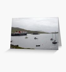 MV Isle of Lewis docked in Castlebay Greeting Card