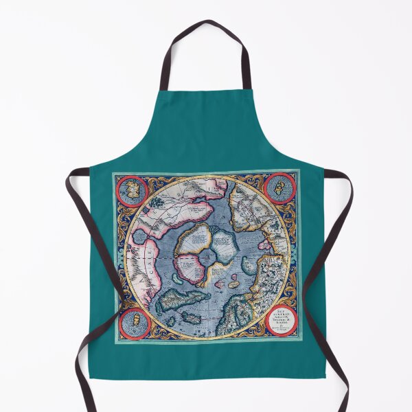 Item preview, Mercator Map of the North Pole -Septentrionalium Terrarum- With Applied Oil Paint Filter designed and sold by TheCurators.