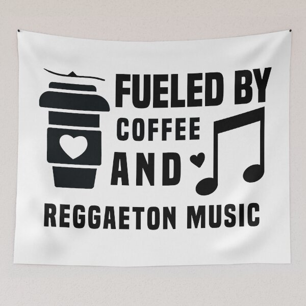 Item preview, fueled by coffee and reggaeton music designed and sold by Shorim.
