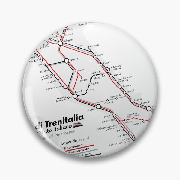 Item preview, Italy's Trenitalia High-speed Train System Map | 2020-2 designed and sold by Sergio's Maps and Graphics.
