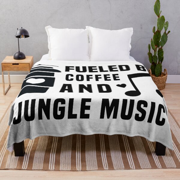 Item preview, fueled by coffee and jungle music designed and sold by Shorim.