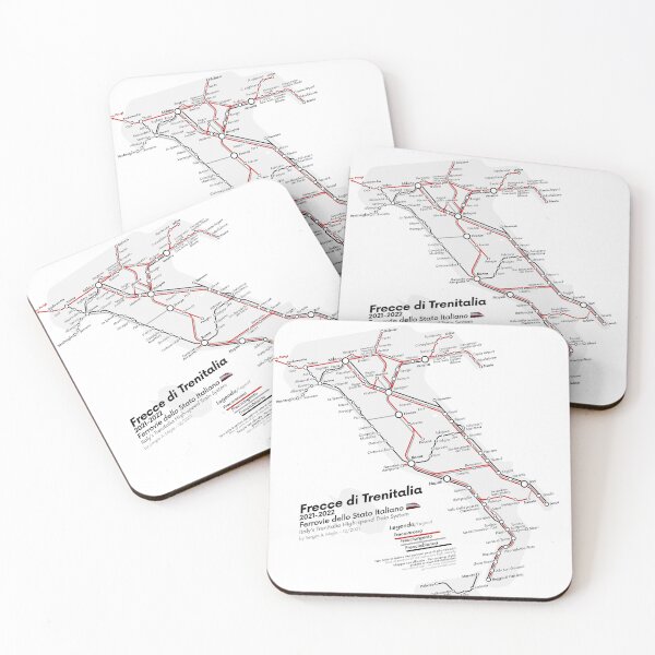 Item preview, Italy's Trenitalia High-speed Train System Map | 2021-1 designed and sold by Sergio's Maps and Graphics.