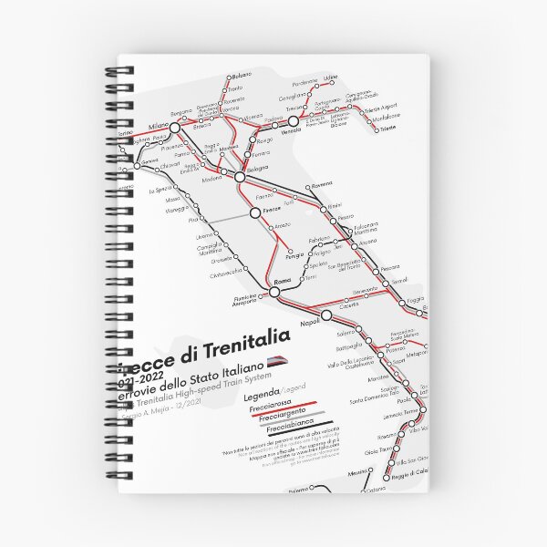 Item preview, Italy's Trenitalia High-speed Train System Map | 2021-1 designed and sold by Sergio's Maps and Graphics.