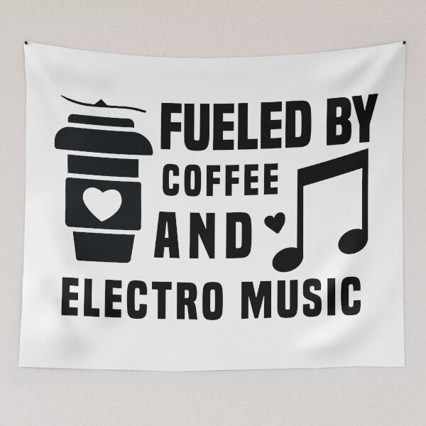 Item preview, fueled by coffee and electro music designed and sold by Shorim.