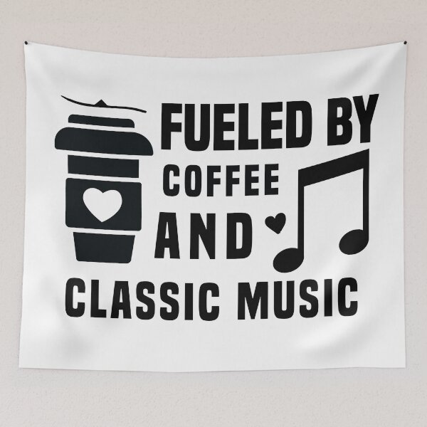 Item preview, fueled by coffee and classic music designed and sold by Shorim.