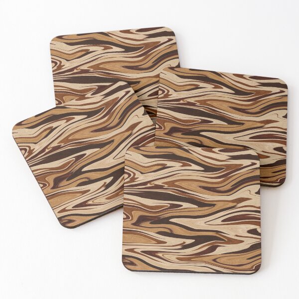 Item preview, Coffee Color Liquified Abstract Pattern designed and sold by Tremendo.