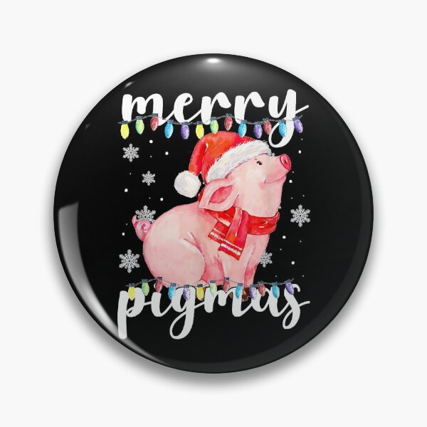 Item preview, Merry Pigmas Santa Pig Christmas Lights Pig Lover designed and sold by danieljames11.