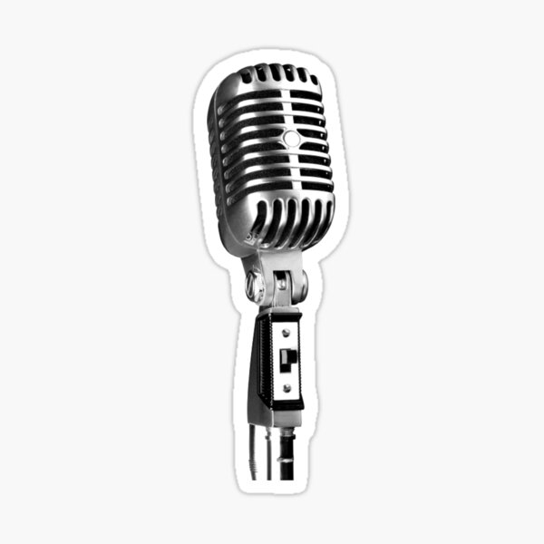 Classic Retro Microphone Sticker