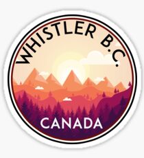 WHISTLER BRITISH COLUMBIA CANADA SKIING SNOWBOARDING MOUNTAINS SKI 5 Sticker