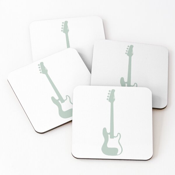 Item preview, Electric Bass Silhouette - Matte Jade Green Color designed and sold by Rei-illustrates.