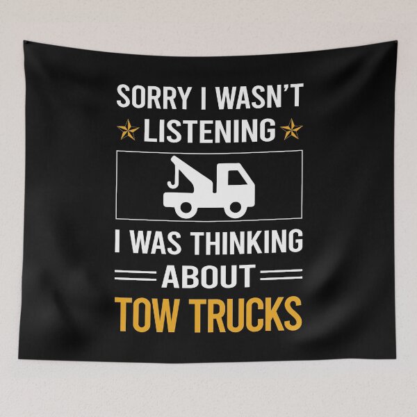 Item preview, Funny Listening Tow Truck Trucks designed and sold by jiggleterrified.