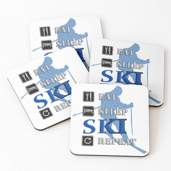 Item preview, Eat Sleep Ski Repeat designed and sold by Maculele.
