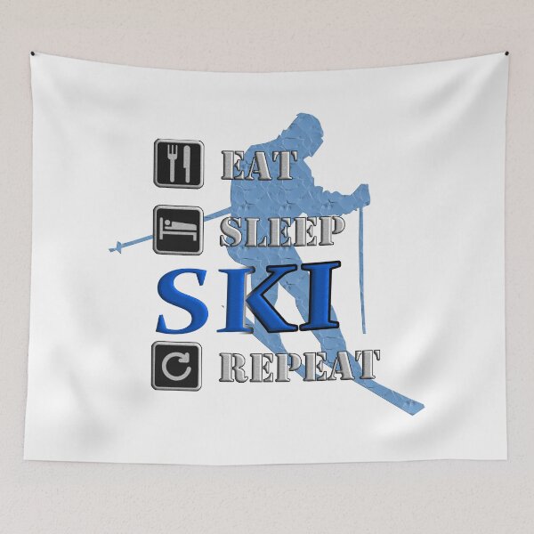 Item preview, Eat Sleep Ski Repeat designed and sold by Maculele.