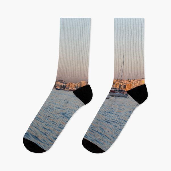 Item preview, Rose Gold and Silk - Sunrise at Marsamxett Harbour in Malta designed and sold by Georgia Mizuleva.