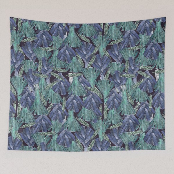 Item preview, A pattern of vegetables. Watercolor illustration. Leeks and peas. designed and sold by Nia-Chi.