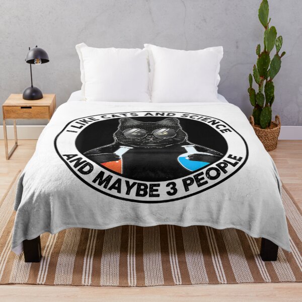 Item preview, I Like Cats And Science And Maybe 3 People Funny Black Cat designed and sold by larryscott84.