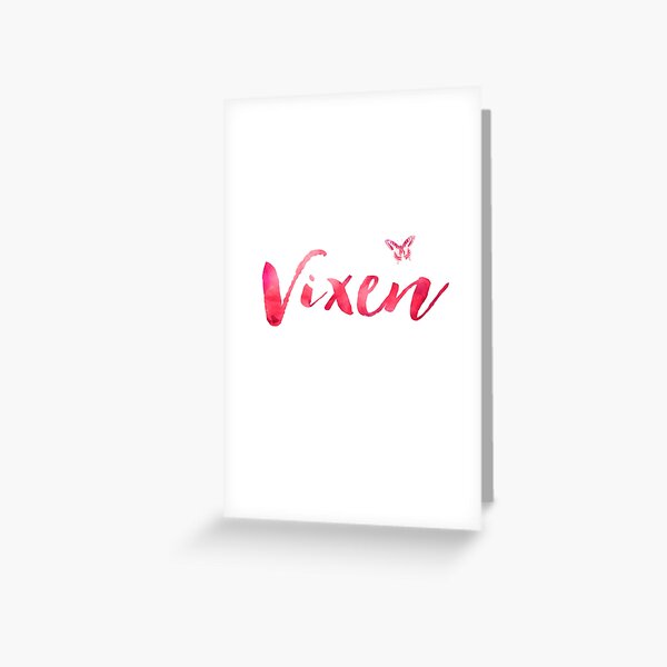 Hotwife Vixen with Butterfly. Greeting Card
