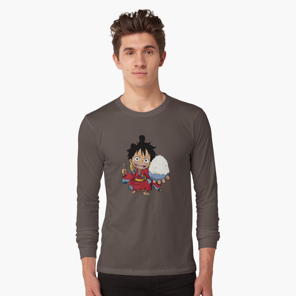 Monkey D. Luffy Wano Act Custom Anime Chibi One Piece T-Shirt -  Freedomdesign