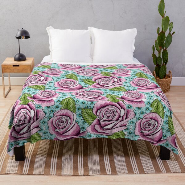 Item preview, Roses And Hydrangea Pattern designed and sold by Ayesha Saleem.