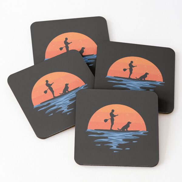 Item preview, Sunset Stand Up Paddle Dog And Man designed and sold by MrEddie10.