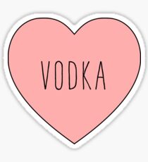 I Love Vodka Heart | Black Variant Sticker