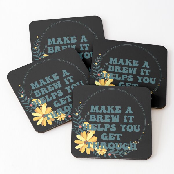 Item preview, Flower bouquet wreath groovy yellow girls name font - Make a brew it helps you get through designed and sold by Black British  Designer - Photographer.