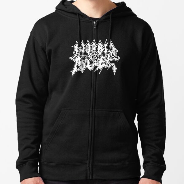 morbid angel zip moletom com capuz