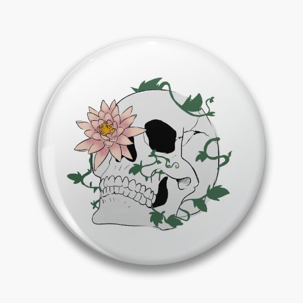 Item preview, Skull over grown with flora designed and sold by lasukira.