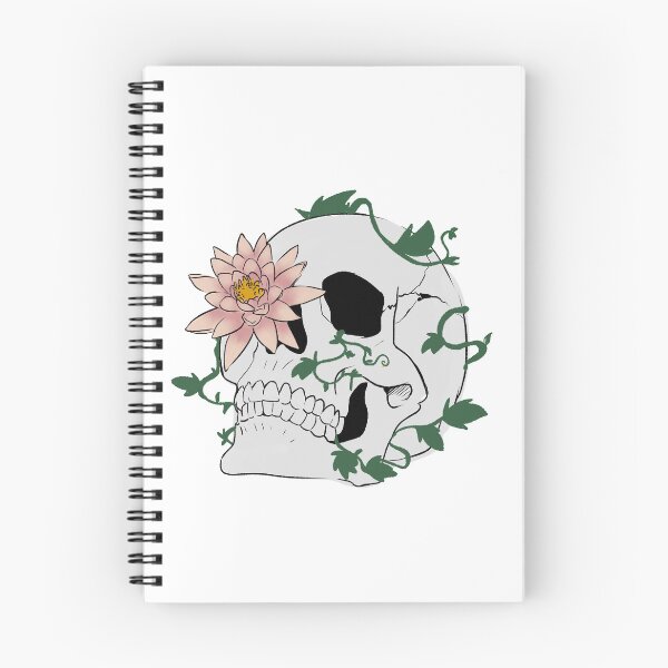 Item preview, Skull over grown with flora designed and sold by lasukira.