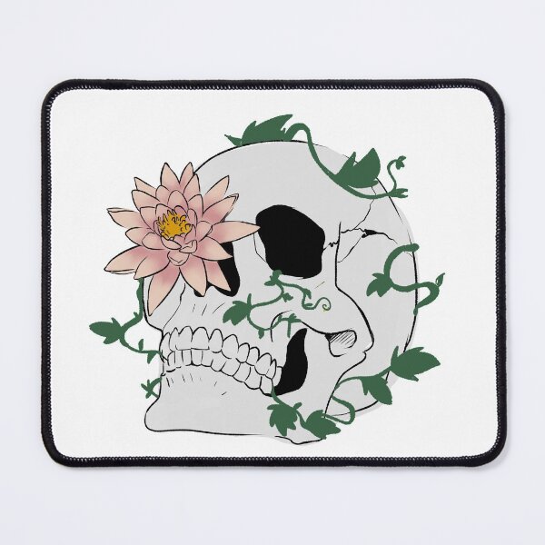 Item preview, Skull over grown with flora designed and sold by lasukira.