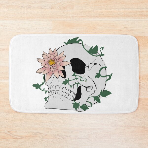 Item preview, Skull over grown with flora designed and sold by lasukira.