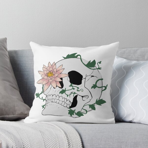 Item preview, Skull over grown with flora designed and sold by lasukira.