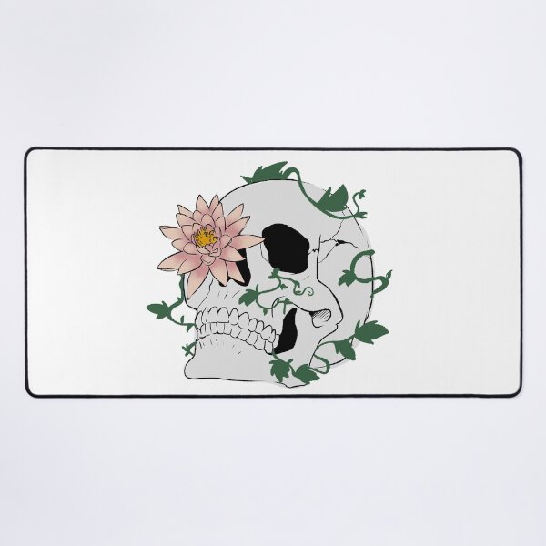 Item preview, Skull over grown with flora designed and sold by lasukira.