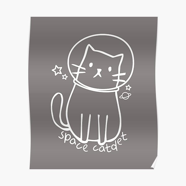 Space Catdet Catstronaut Funny Cat Poster
