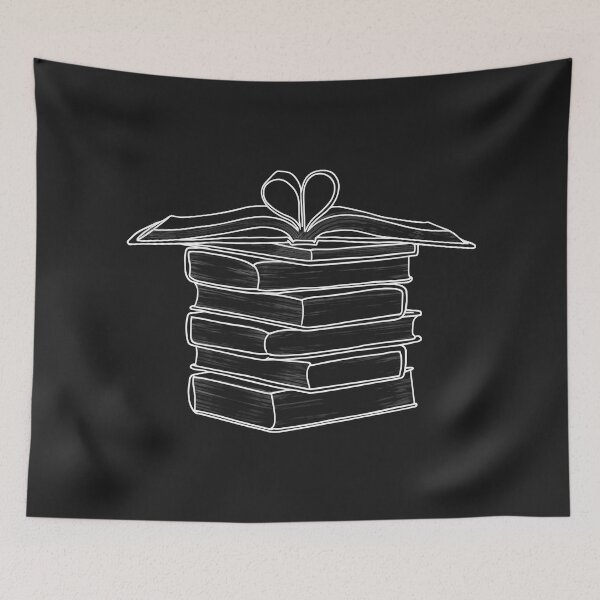 Item preview, Book Stack Line Art | Books Line Art designed and sold by Mrs-PenLine.
