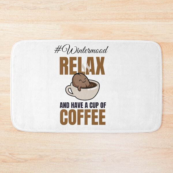 Artikelvorschau, Entspannen Sie sich und trinken Sie eine Tasse Kaffee - Trendy Wintermood Coffee Bean Design Geschenkidee für Kaffee- und Winterliebhaber entworfen und verkauft von Prince - Bestseller ★★★★★.