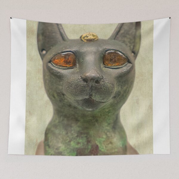 Item preview, Egyptian Head of the cat godess Bastet with amber eyes. designed and sold by Photopat.