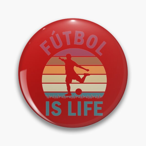 Artikelvorschau, Fútbol Is Life Fußball und Fußballliebhaber Vintage Retro Sonnenuntergang entworfen und verkauft von LetitBriess.