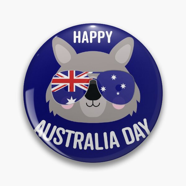 Item preview, Happy Australia Day - wombat designed and sold by Polyxz.