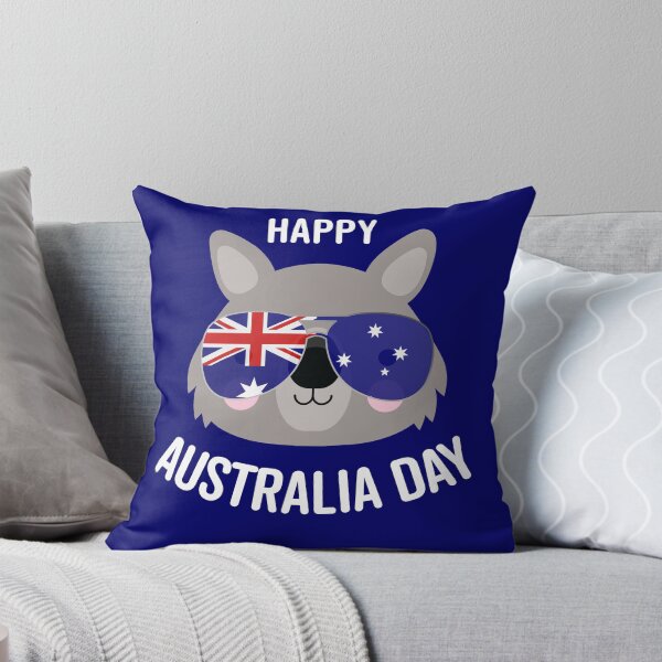 Item preview, Happy Australia Day - wombat designed and sold by Polyxz.