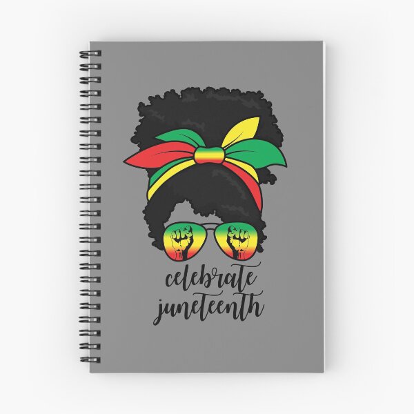 Aperçu de l'œuvre Celebrate Juneteenth Messy Bun Black Woman Juneteenth Gear créée et vendue par DynamicDesign.