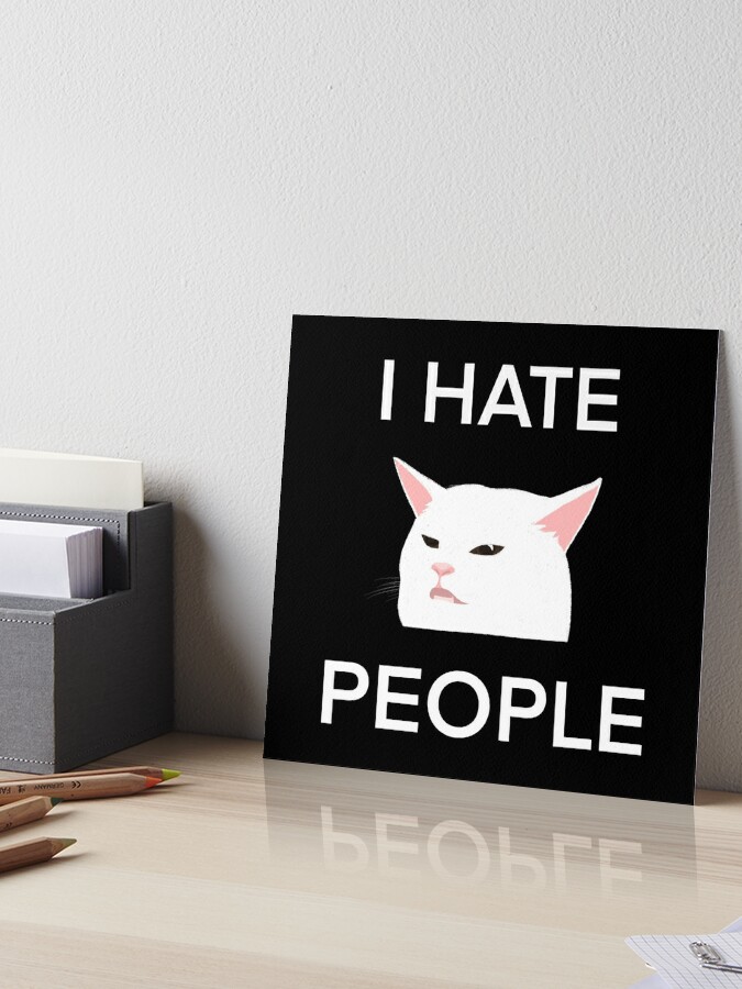 Cat I Craft Stuff I Hate People - 1 Piece Rectangl Cat I Craft Stuff I Hate People on Canvas Graphic Art Trinx Size: 36 H x 24 W x 1.25 D