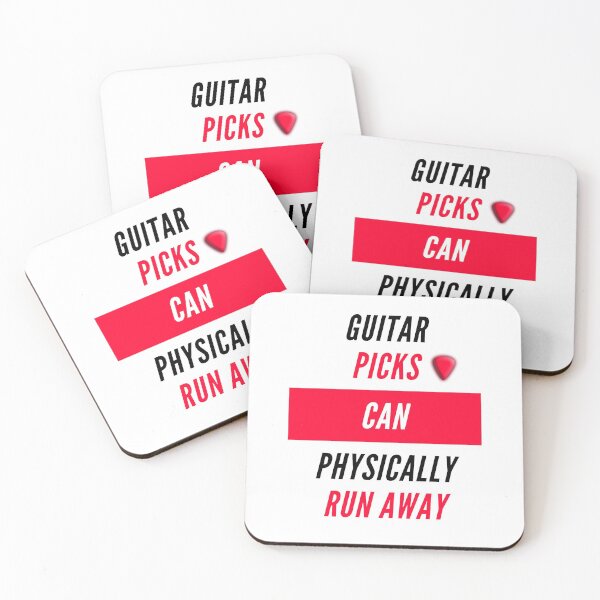Item preview, Guitar picks can physically run away white designed and sold by AmonRa16.