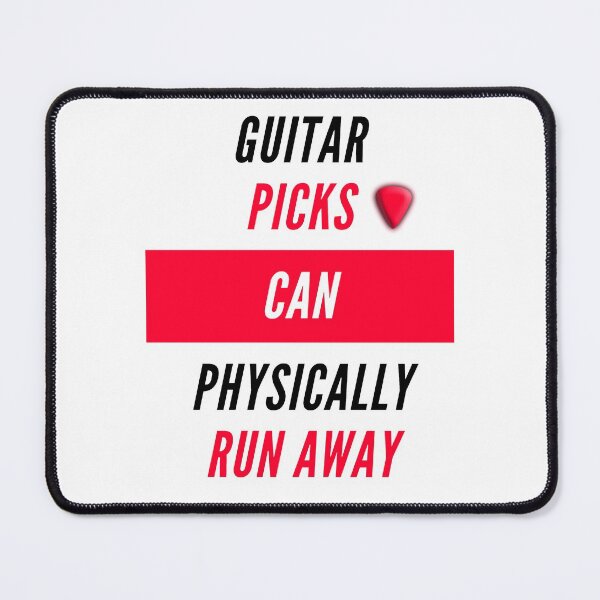 Item preview, Guitar picks can physically run away white designed and sold by AmonRa16.