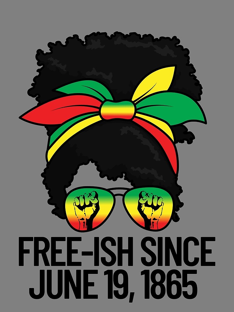 Thumbnail 3 von 3, Tuch, Free-ish Since June 19 1865 Messy Bun Women's Juneteenth Gear designt und verkauft von DynamicDesign.