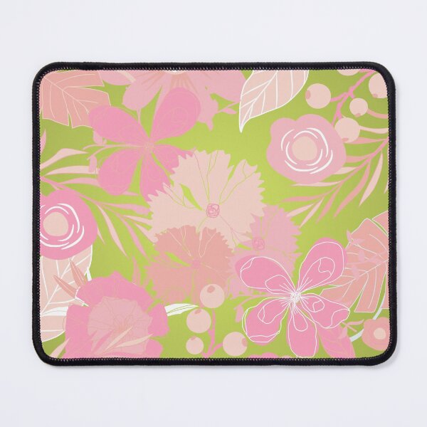 Item preview, Pink Cottage Garden on Olive Green Background designed and sold by GasconyPassion.