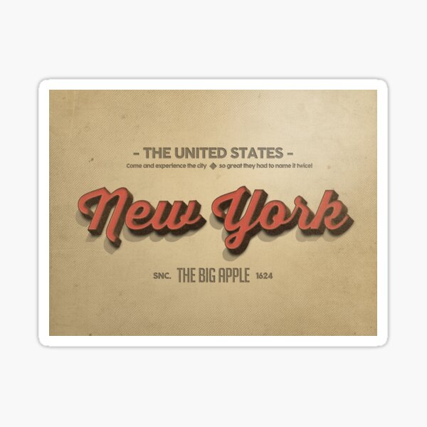 Vintage New York 1 Sticker